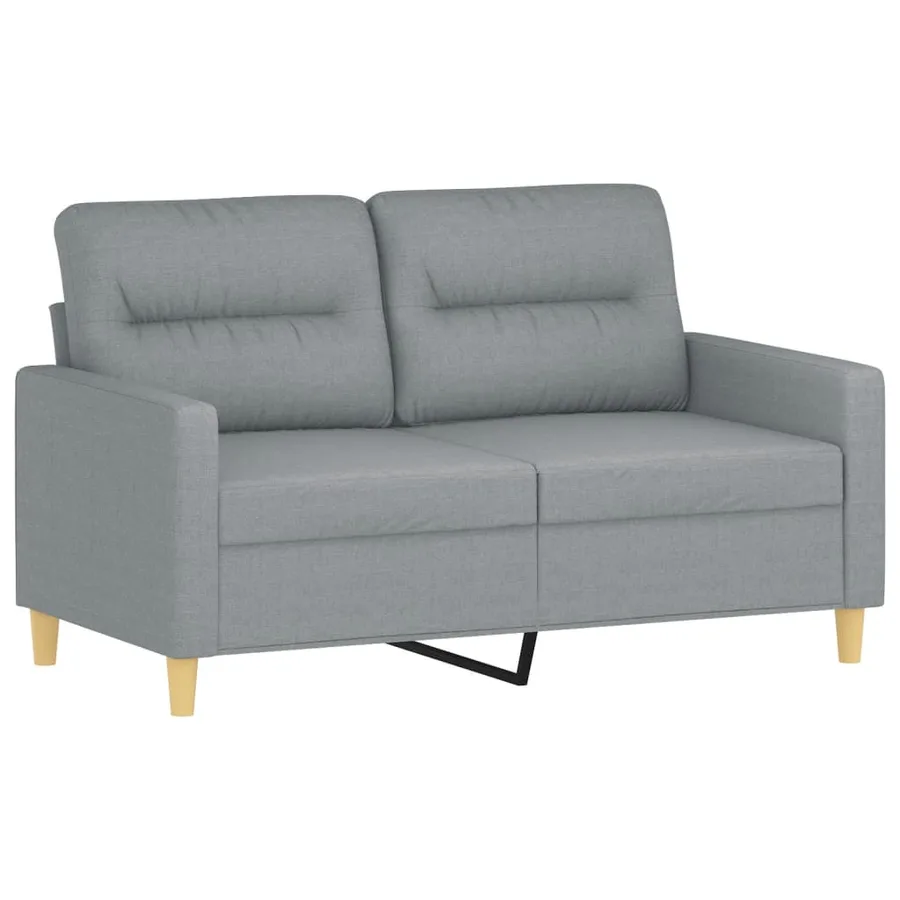 Ensemble de canapés 4 pcs avec coussins Gris clair Tissu - 4