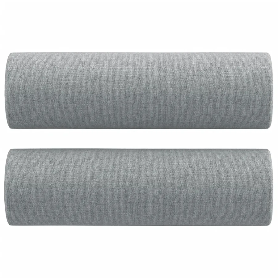 Ensemble de canapés 3 pcs coussins gris clair tissu - 6