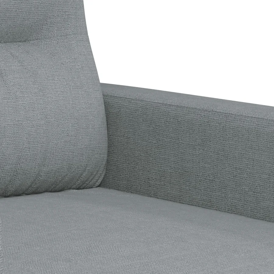 Ensemble de canapés 3 pcs coussins gris clair tissu - 8