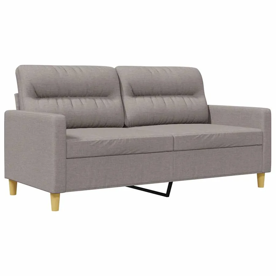 Canapé à 2 places Taupe 140 cm Tissu - 2