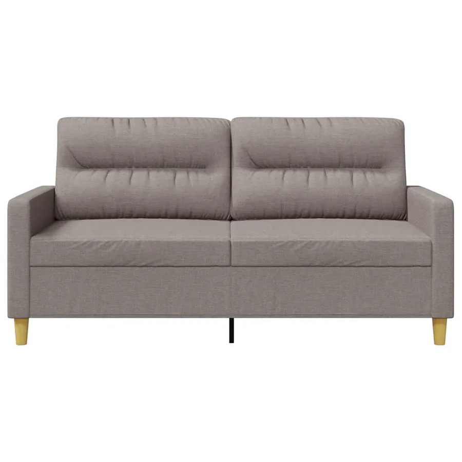 Canapé à 2 places Taupe 140 cm Tissu - 4