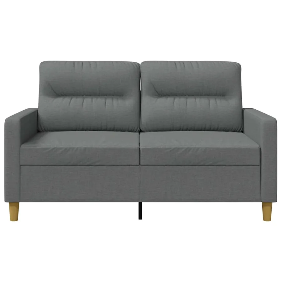 Canapé à 2 places Gris foncé 120 cm Tissu - 4