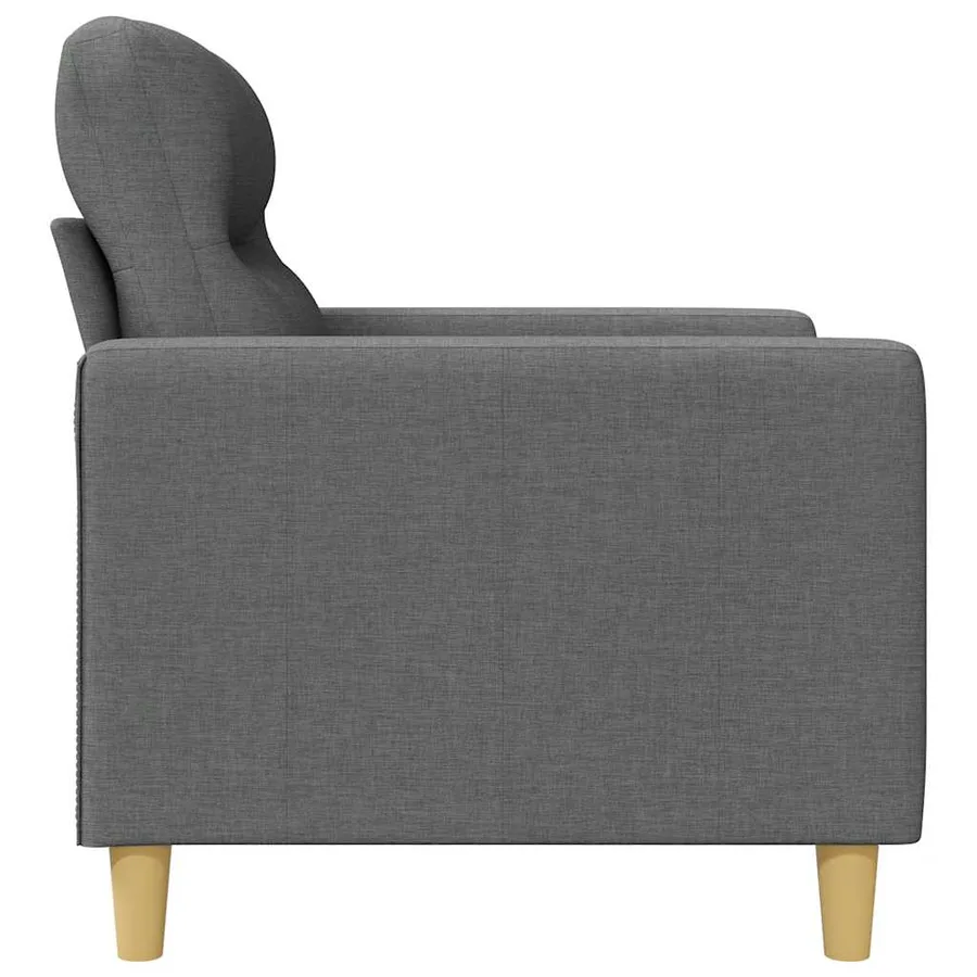 Canapé à 2 places Gris foncé 120 cm Tissu - 5