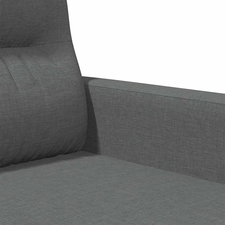 Canapé à 2 places Gris foncé 120 cm Tissu - 7