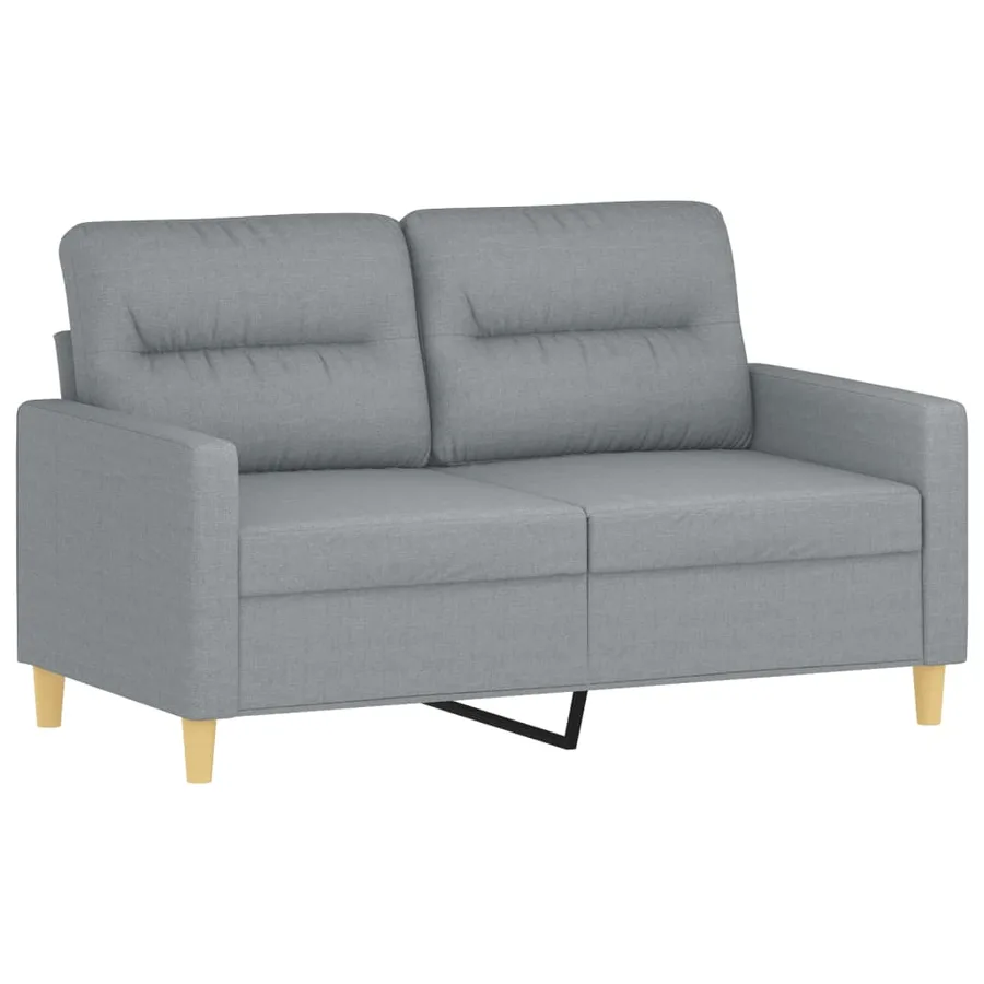 Ensemble de canapés 2 pcs coussins gris clair tissu - 3