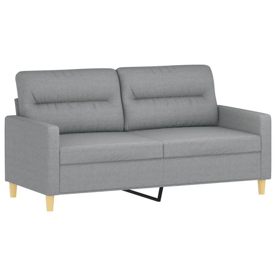 Ensemble de canapés 2 pcs coussins gris clair tissu - 4