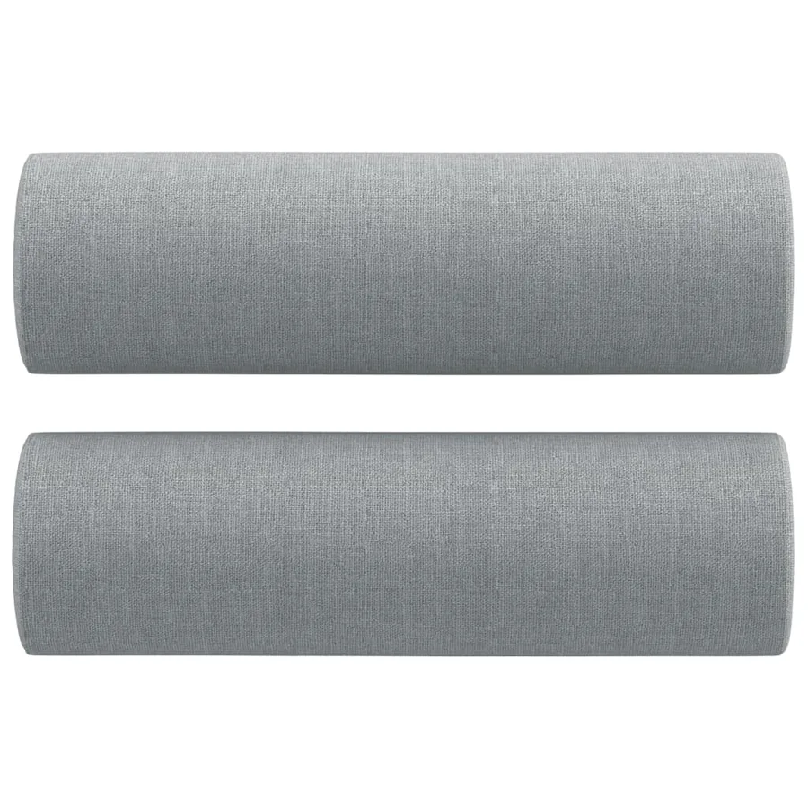Ensemble de canapés 2 pcs coussins gris clair tissu - 6