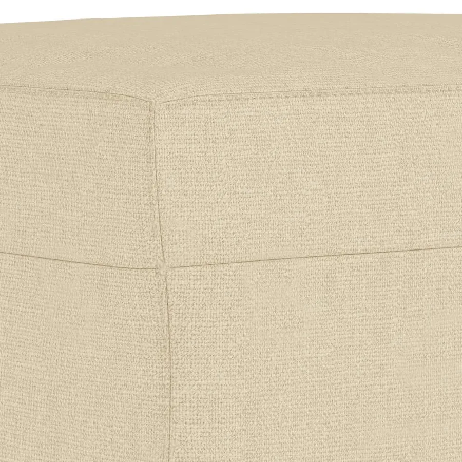 Ensemble de canapés 3 pcs avec coussins Crème Tissu - 6