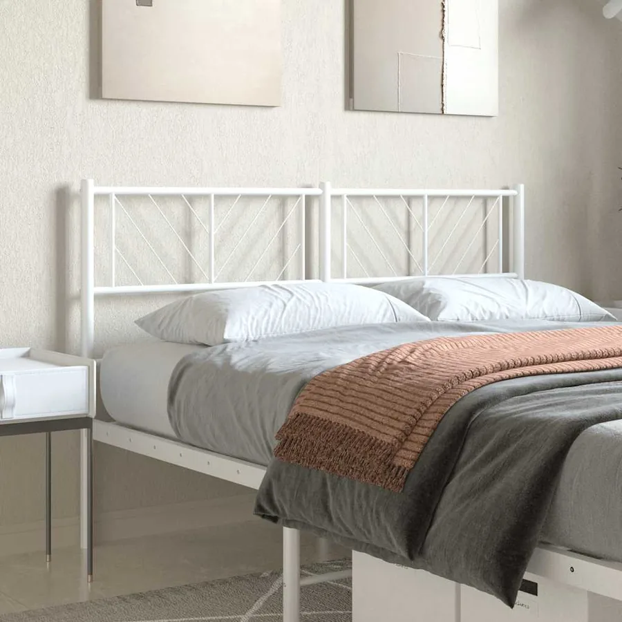 Tête de lit de remplacement métal blanc 120 cm