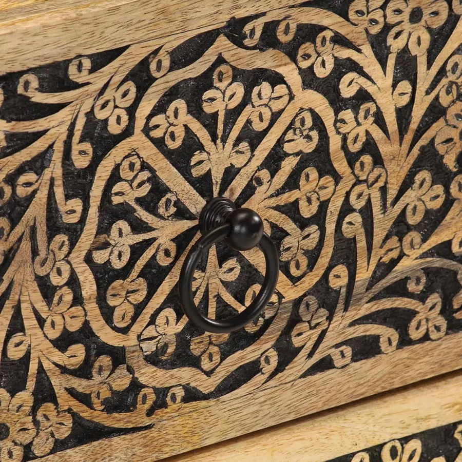 Table de chevet 40x33x46 cm Bois de manguier solide - 10