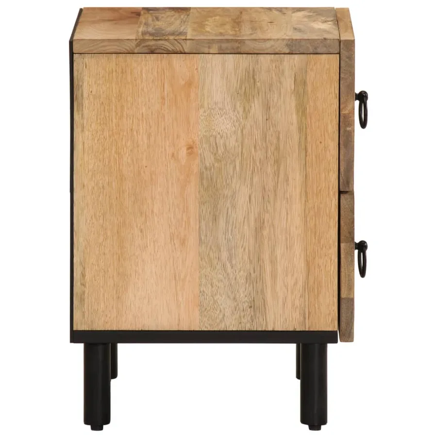 Table de chevet 40x33x46 cm Bois de manguier solide - 6