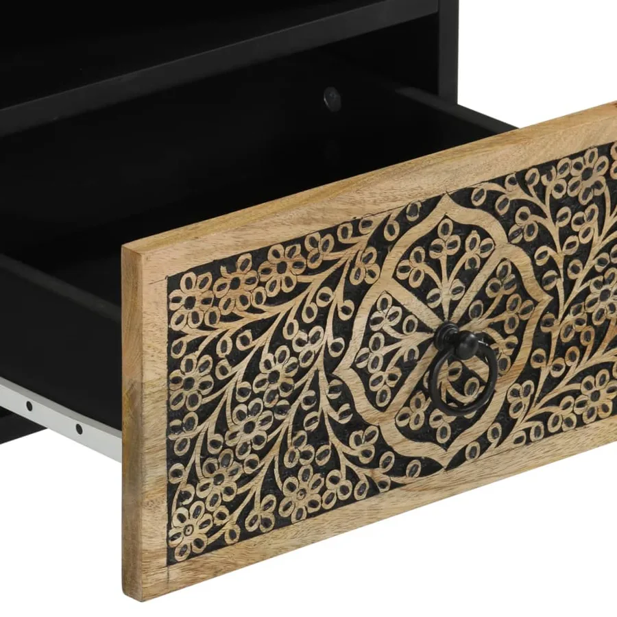 Tables de chevet 2 pcs 40x33x46 cm Bois de manguier solide - 11