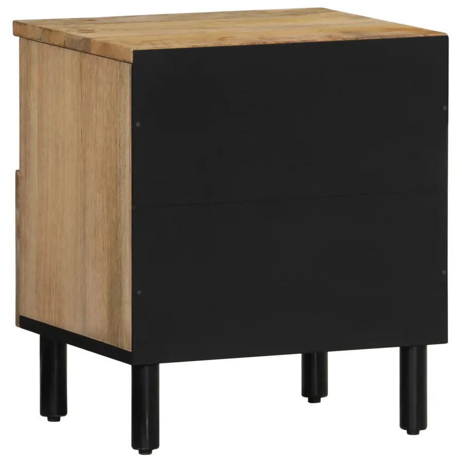 Tables de chevet 2 pcs 40x33x46 cm Bois de manguier solide - 8