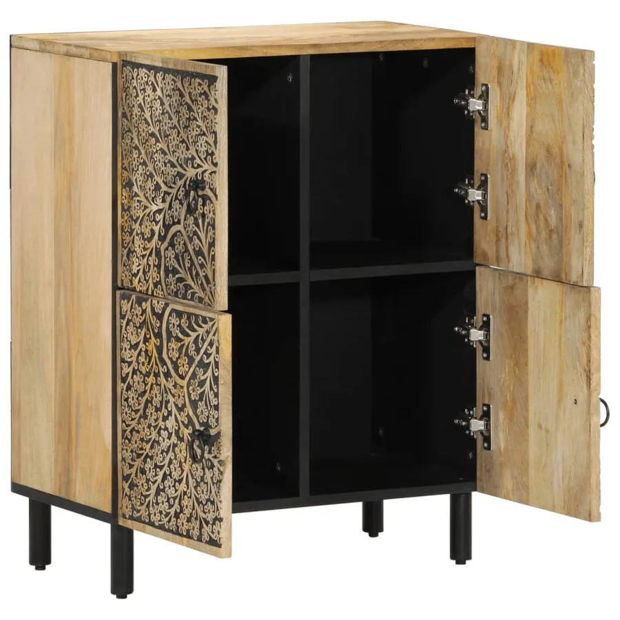 Armoire latérale 60x33x75 cm bois massif de manguier - 4