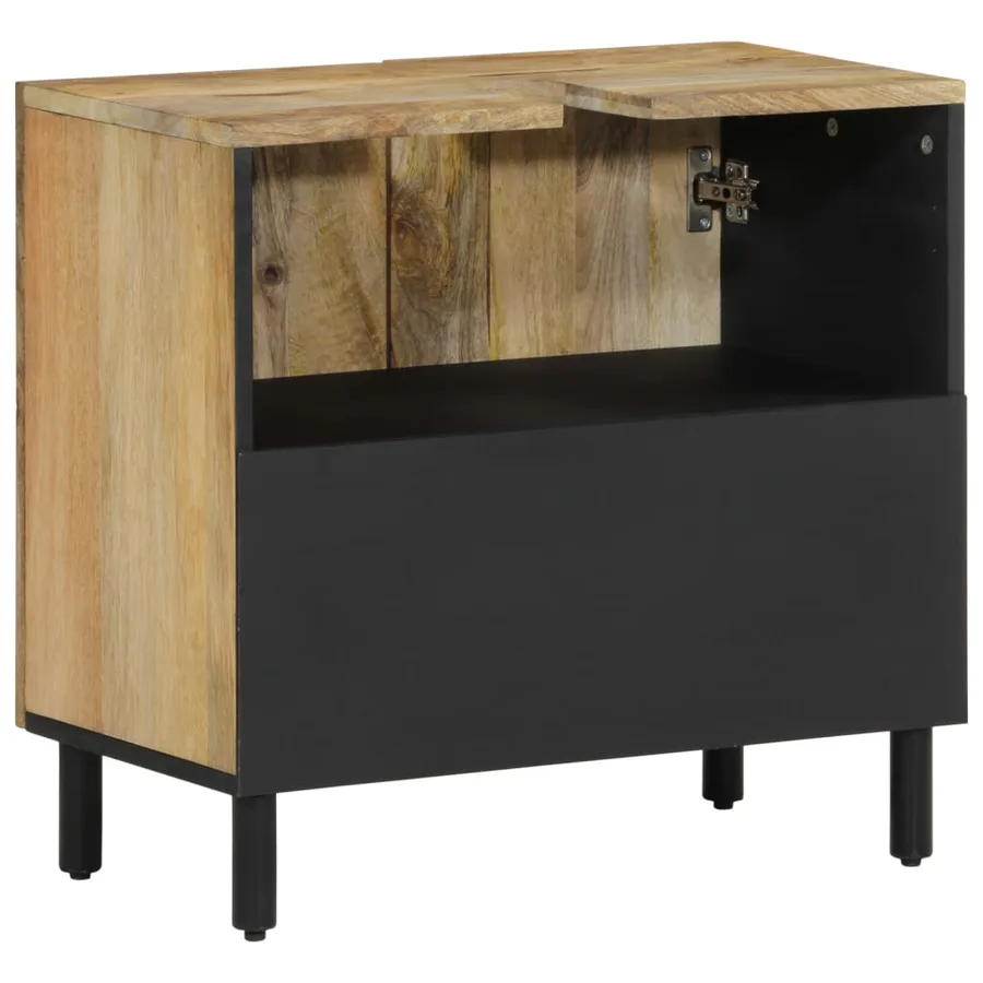 Armoire lavabo de salle de bain bois massif de manguier - 5