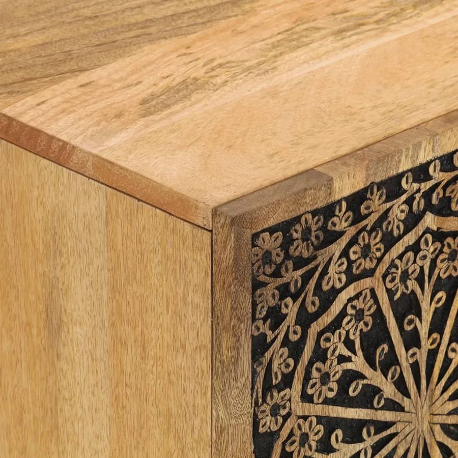 Meuble TV 105x33x46 cm Bois massif de manguier - 8