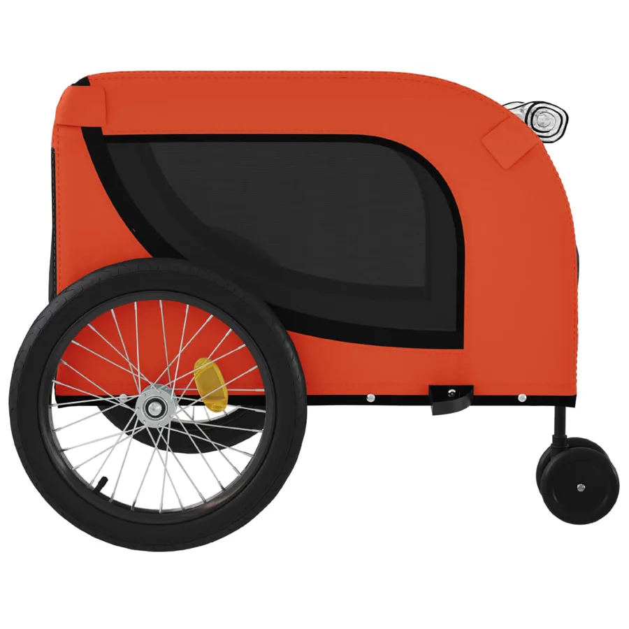 Remorque de vélo pour animaux de compagnie orange et noir - 6