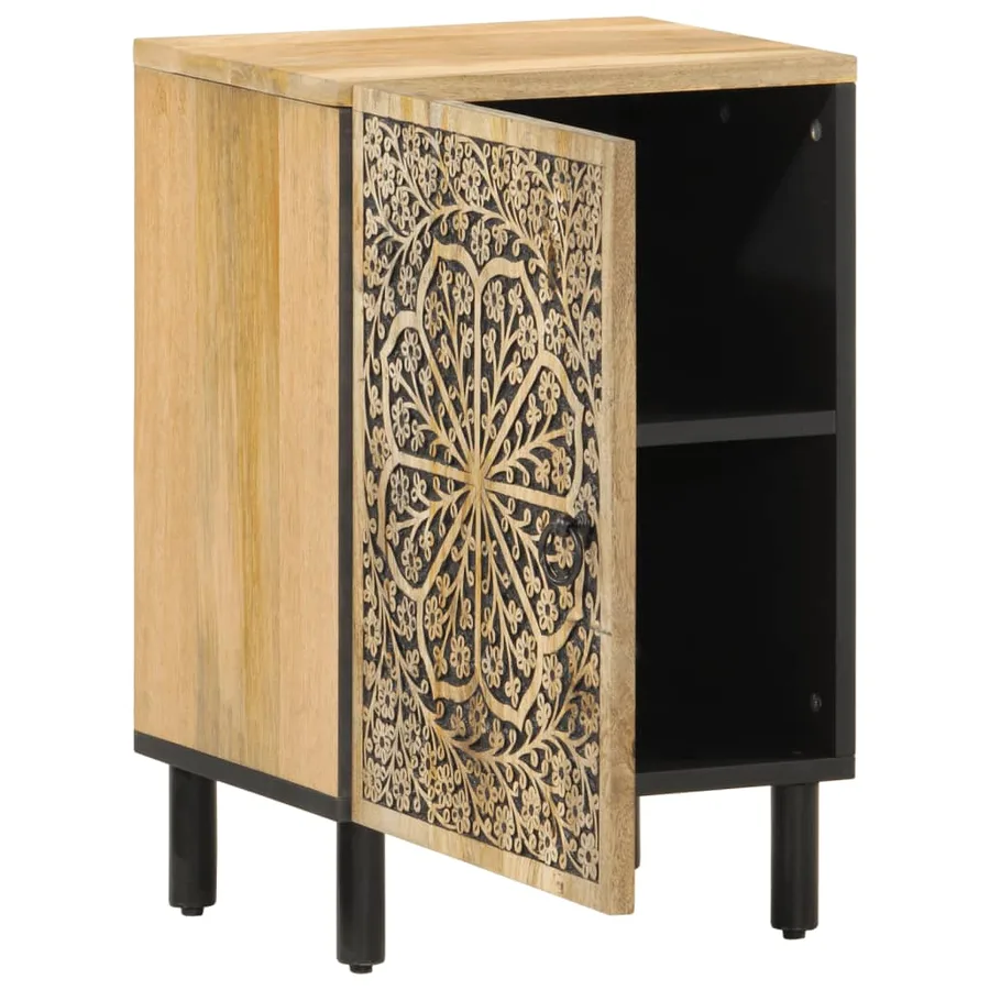 Armoire de salle de bain 38x33x58 cm bois massif de manguier - 2