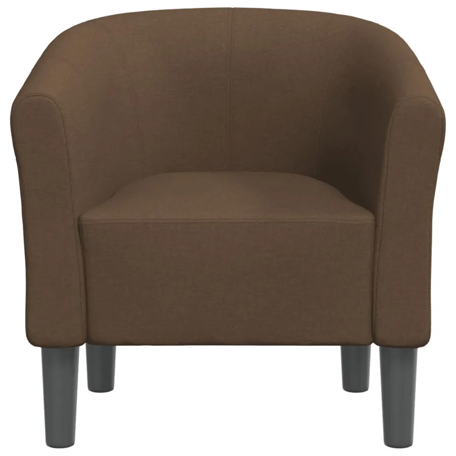 Chaise cabriolet marron tissu - 3