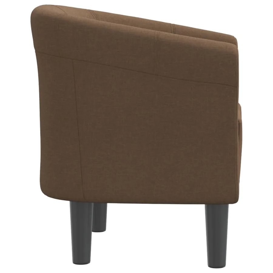 Chaise cabriolet marron tissu - 4