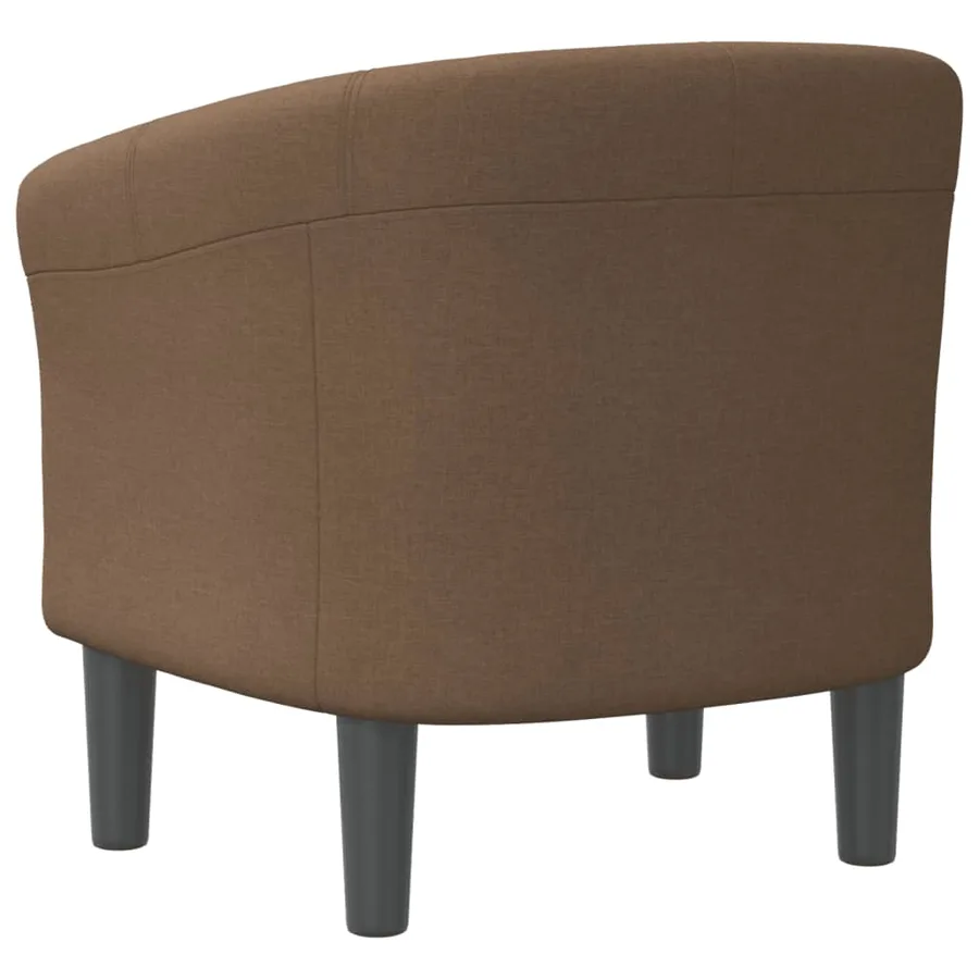 Chaise cabriolet marron tissu - 5