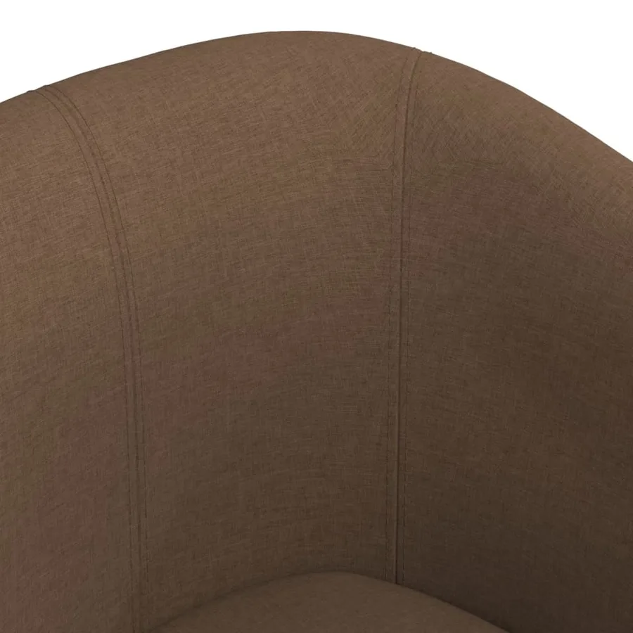 Chaise cabriolet marron tissu - 6