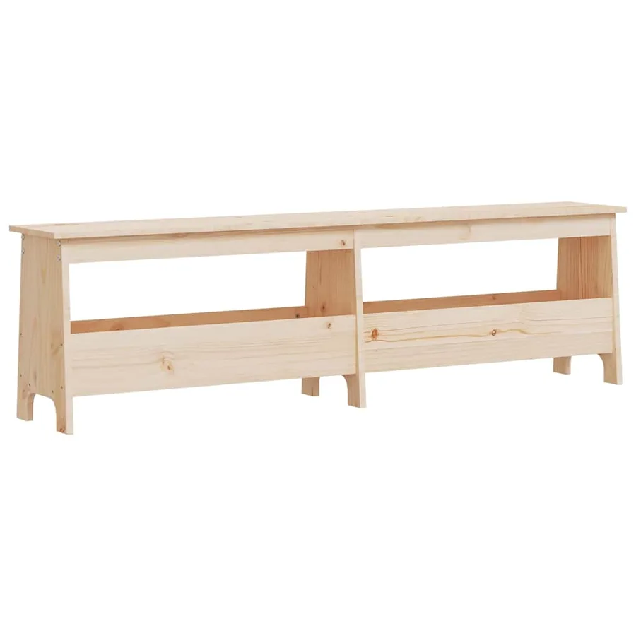 Banc d'entrée 160x28x45 cm Bois massif Pin - 2