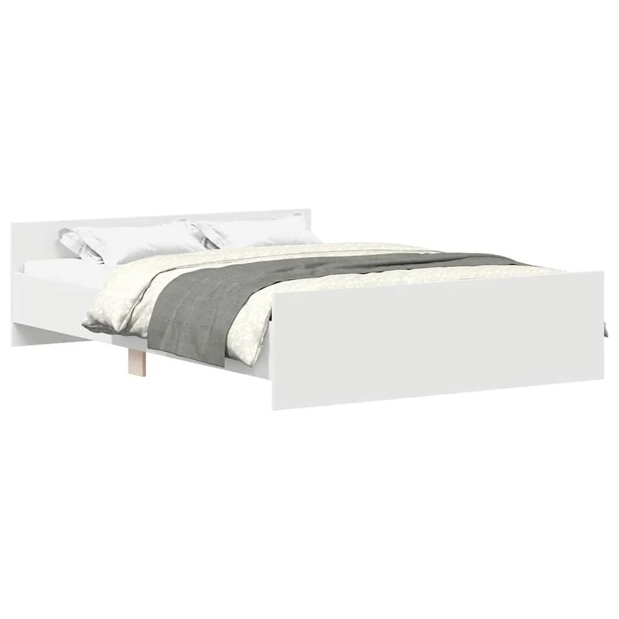 Cadre de lit sans matelas blanc 135x190 cm - 2