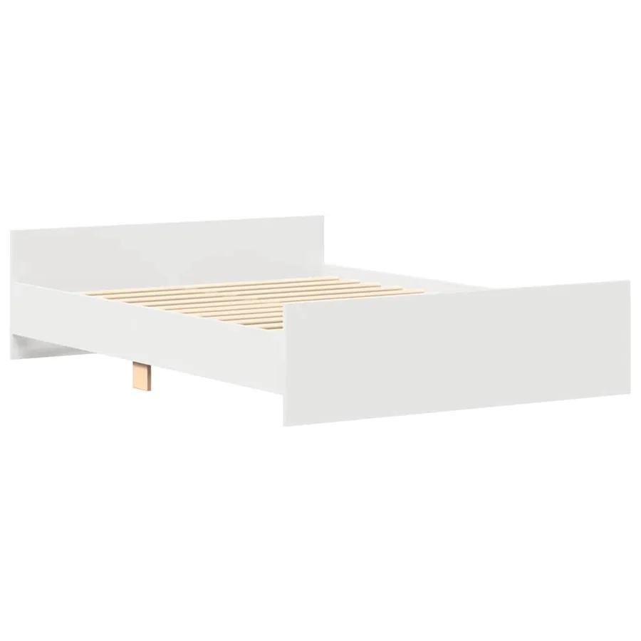 Cadre de lit sans matelas blanc 135x190 cm - 4