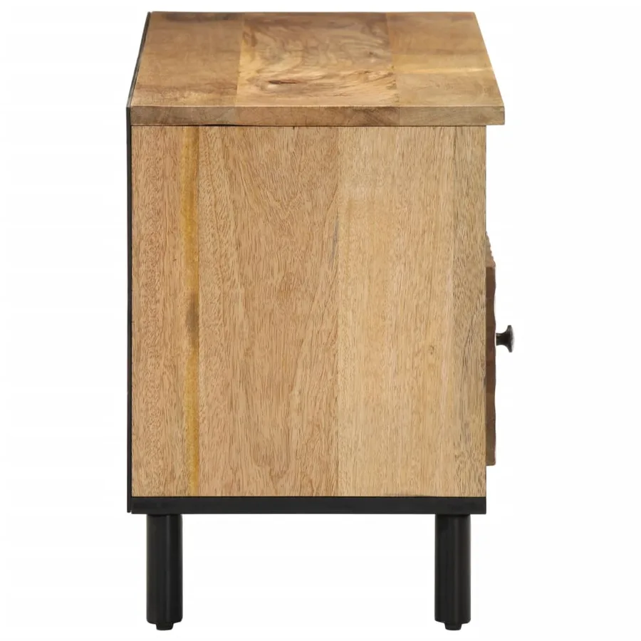 Meuble TV 100x33x46 cm bois massif de manguier - 4