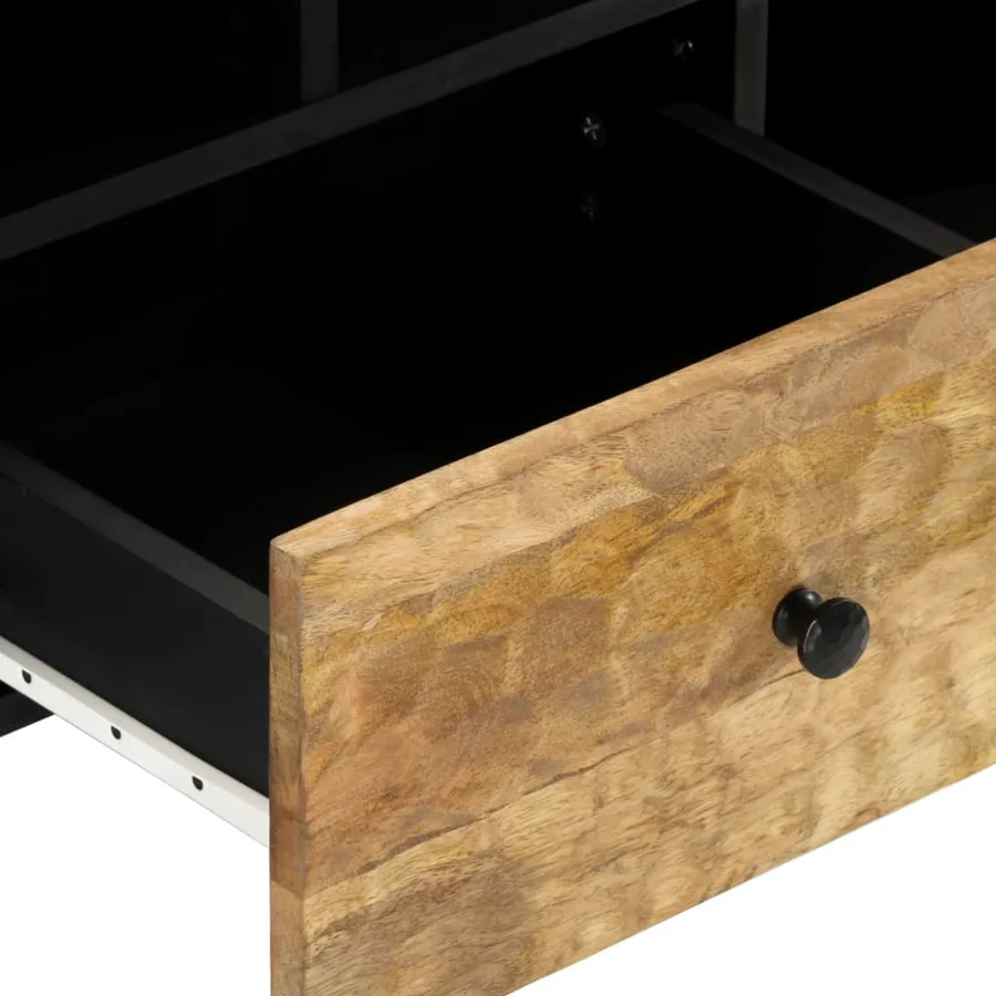 Meuble TV 100x33x46 cm bois massif de manguier - 7