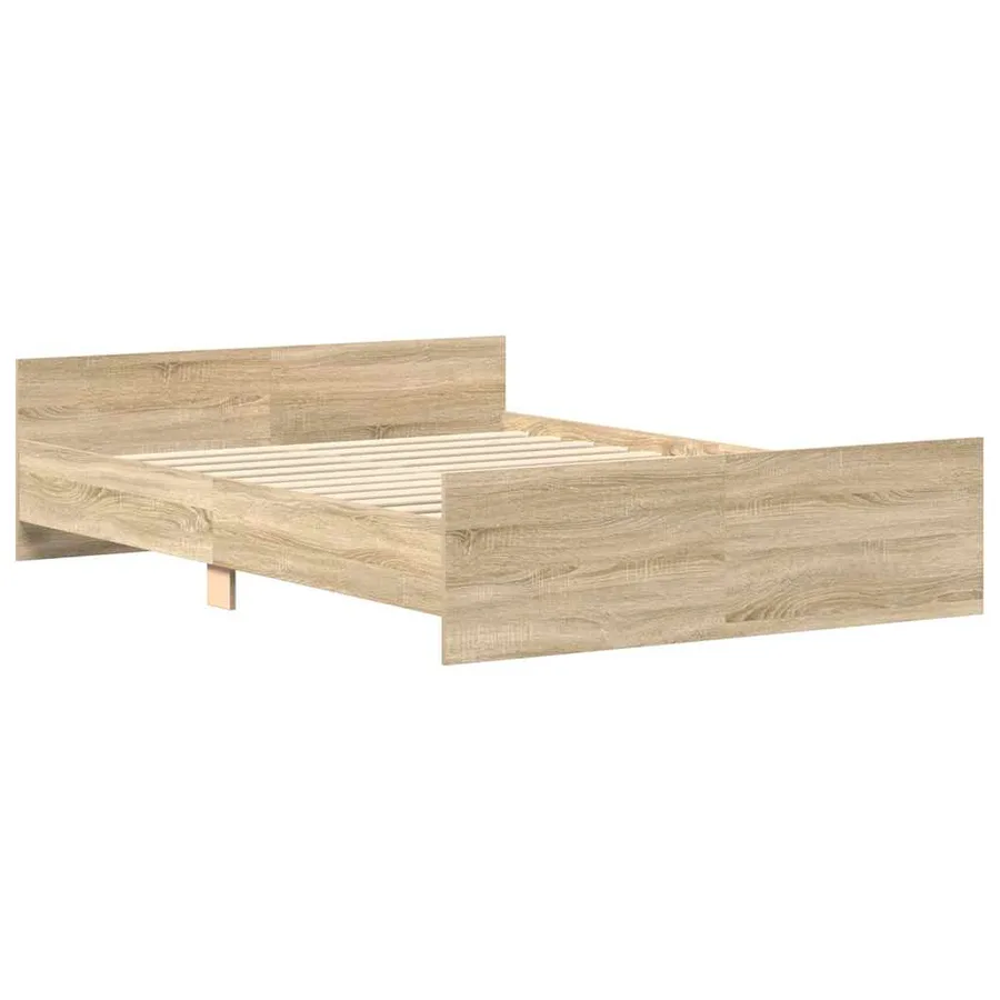 Cadre de lit sans matelas chêne sonoma 140x200 cm - 4