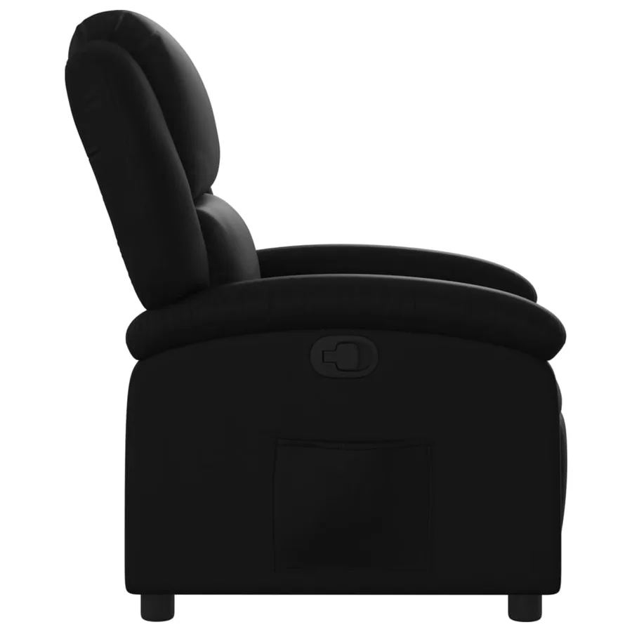 Fauteuil inclinable noir similicuir - 7