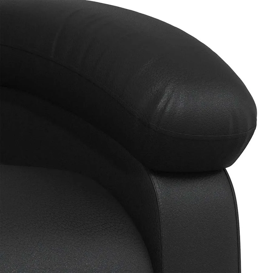 Fauteuil inclinable en similicuir noir - 10