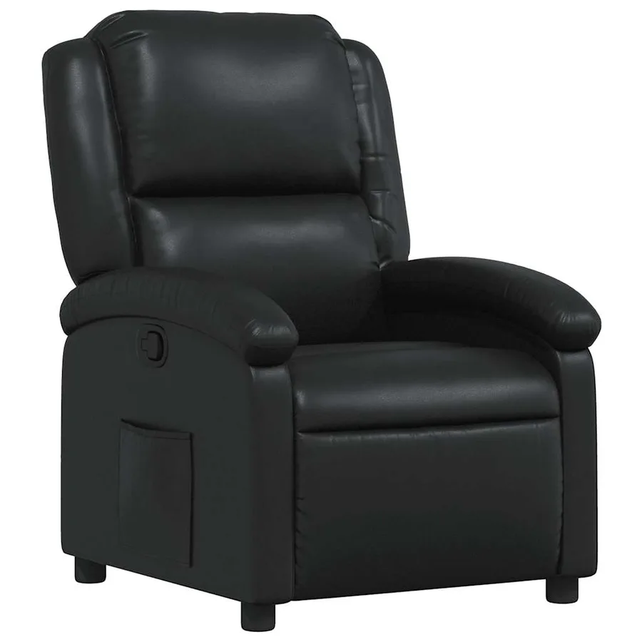 Fauteuil inclinable en similicuir noir - 2