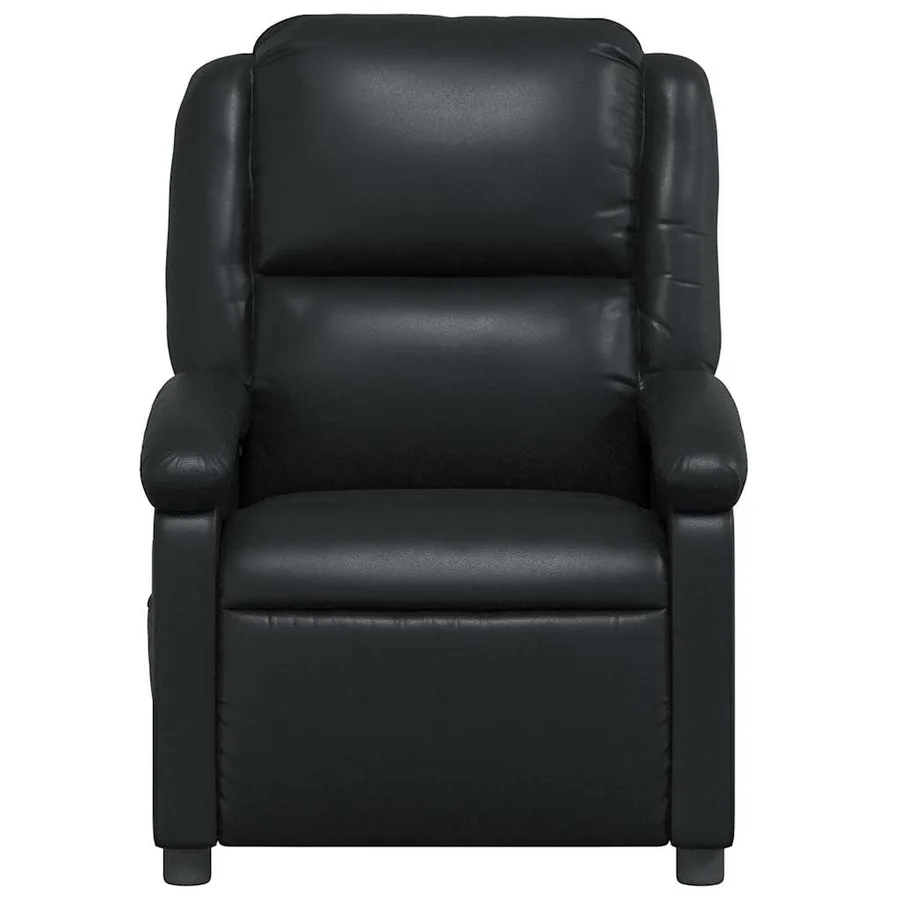 Fauteuil inclinable en similicuir noir - 4