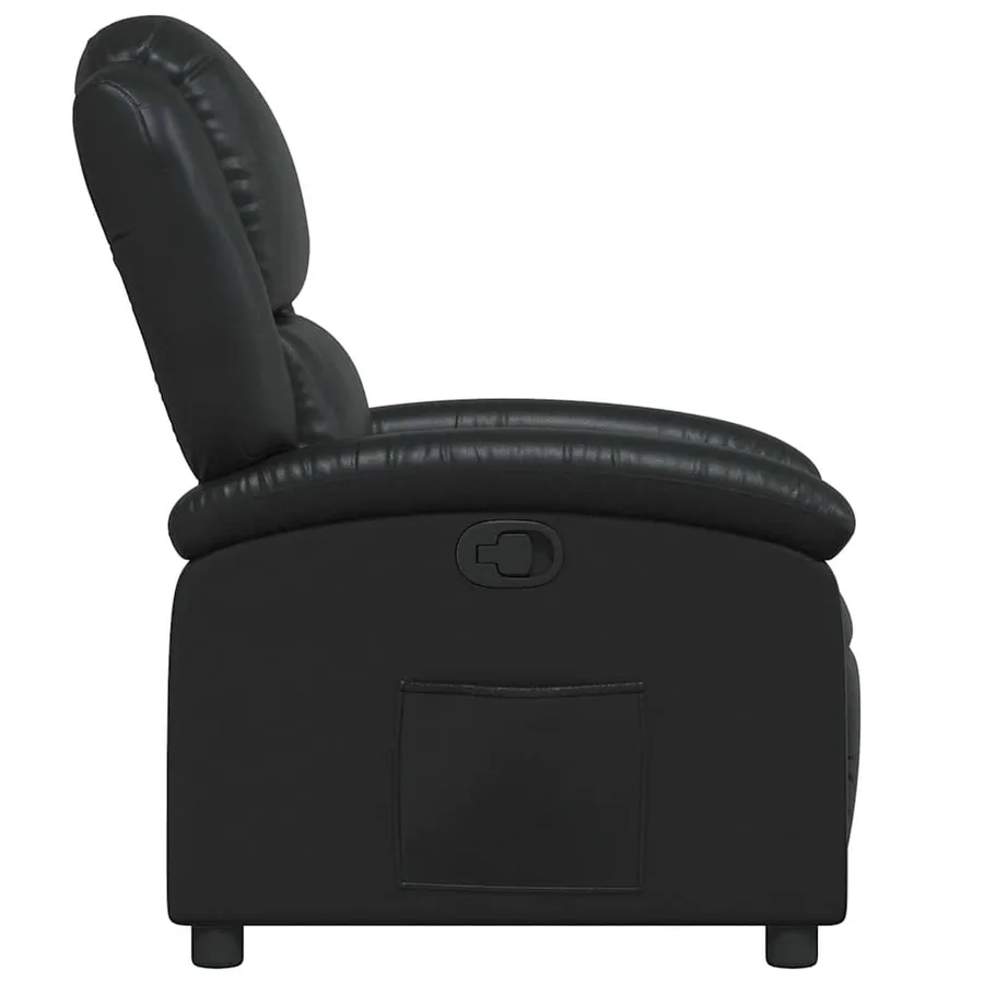Fauteuil inclinable en similicuir noir - 5