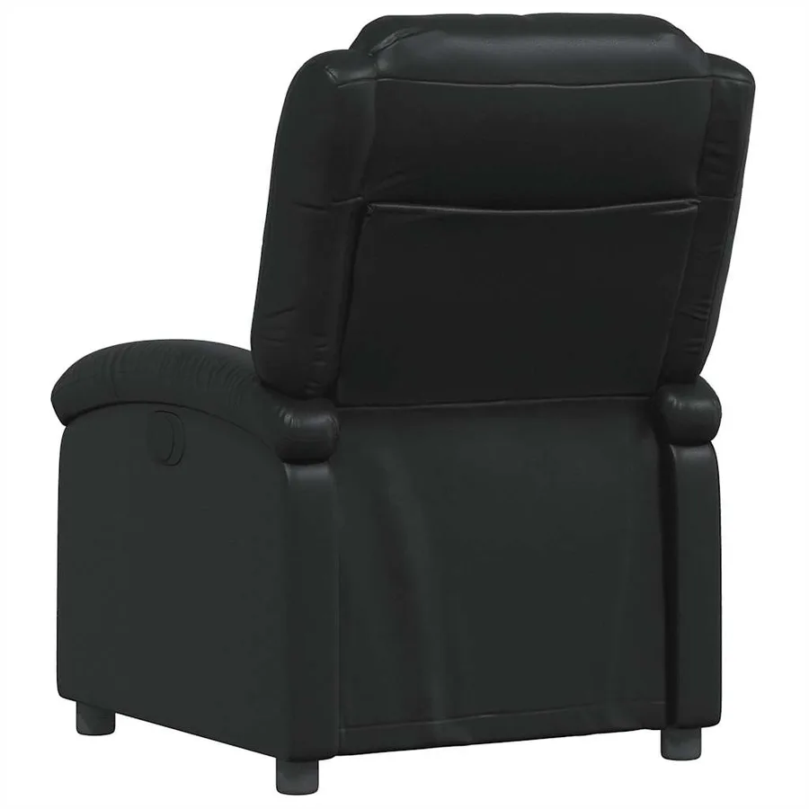 Fauteuil inclinable en similicuir noir - 6
