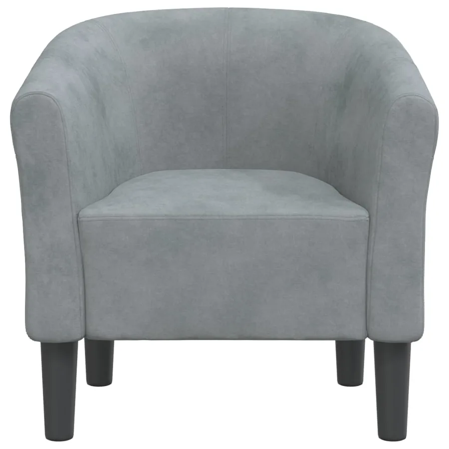 Chaise cabriolet gris foncé velours - 3