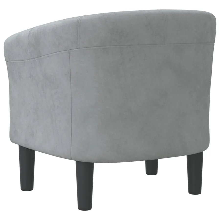 Chaise cabriolet gris foncé velours - 5