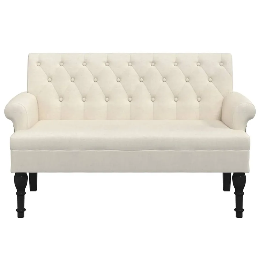 Banc avec dossier 120x62x75,5 cm lin - 3