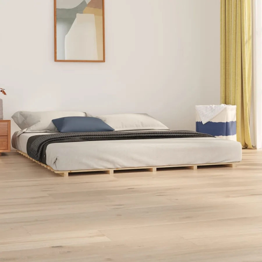 Cadre de lit sans matelas 180x200 cm bois massif de pin