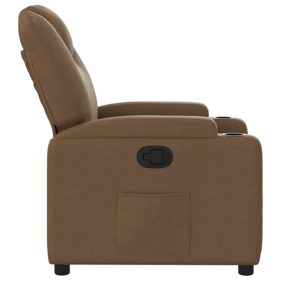 Fauteuil inclinable Marron Tissu - 4