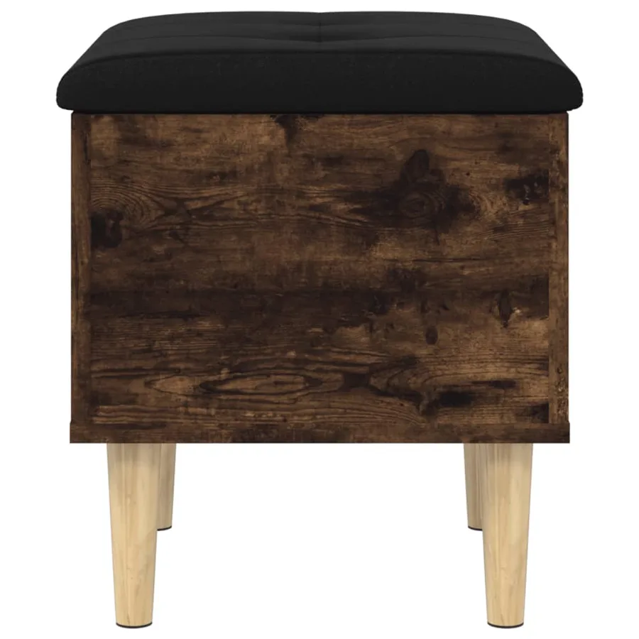 Banc de rangement chêne fumé 42x42x46 cm bois d'ingénierie - 6