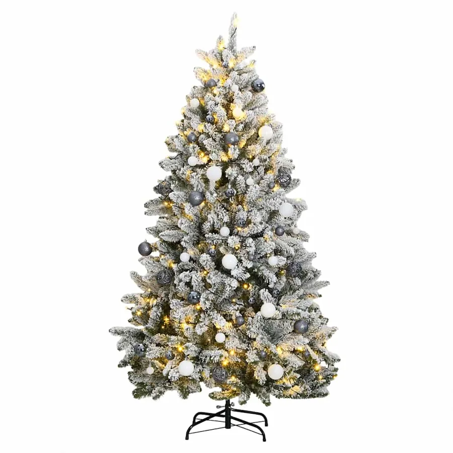 Sapin de Noël artificiel articulé 300 LED et boules 270 cm
