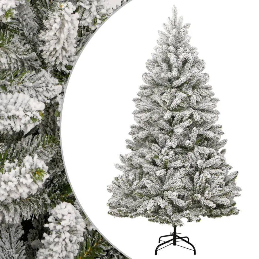 Sapin de Noël artificiel à charnières avec neige floquée 270 cm
