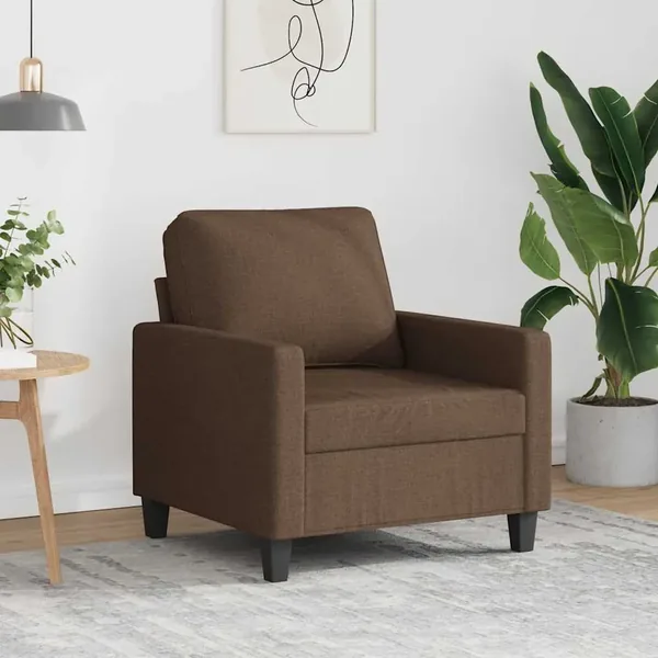 Fauteuil Marron 60 cm Tissu