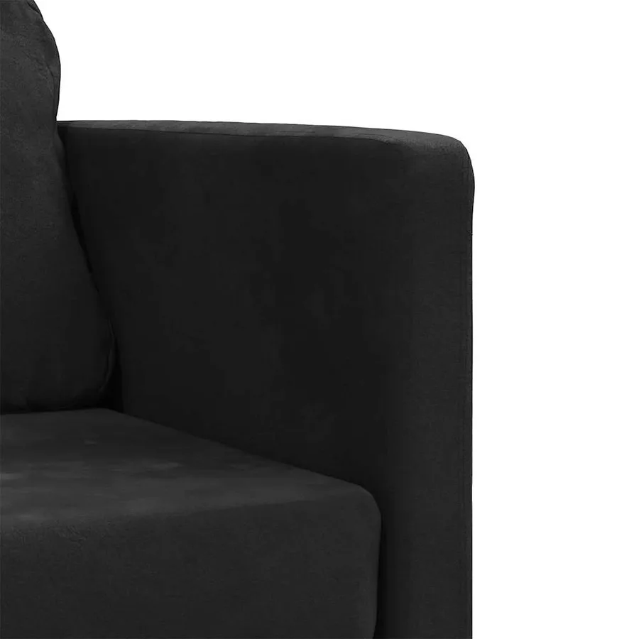 Canapé-lit 2 en 1 noir 122x204x55 cm velours - 9