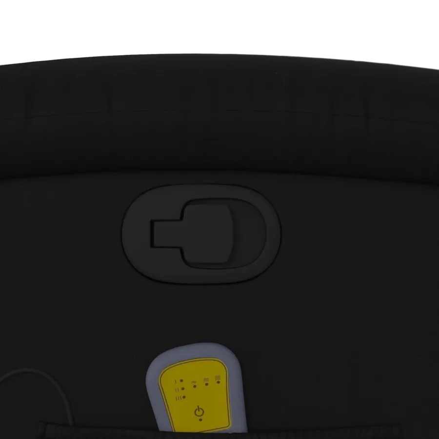 Fauteuil de massage inclinable noir similicuir - 10