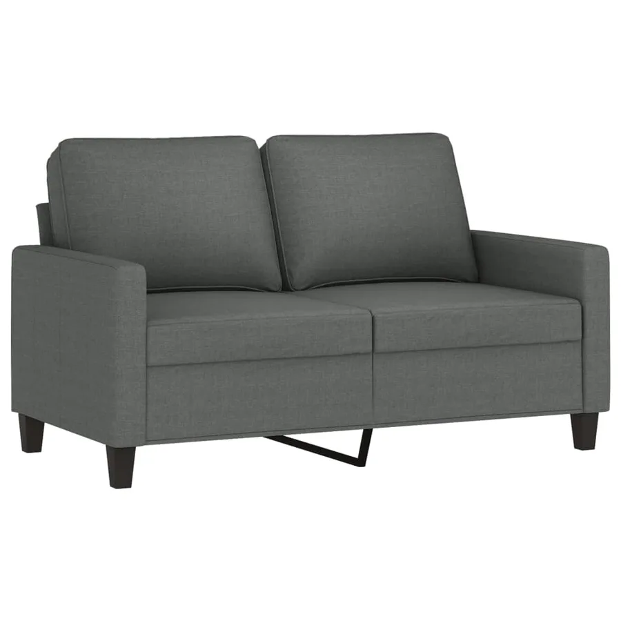 Ensemble de canapés 3 pcs avec coussins Gris foncé Tissu - 4